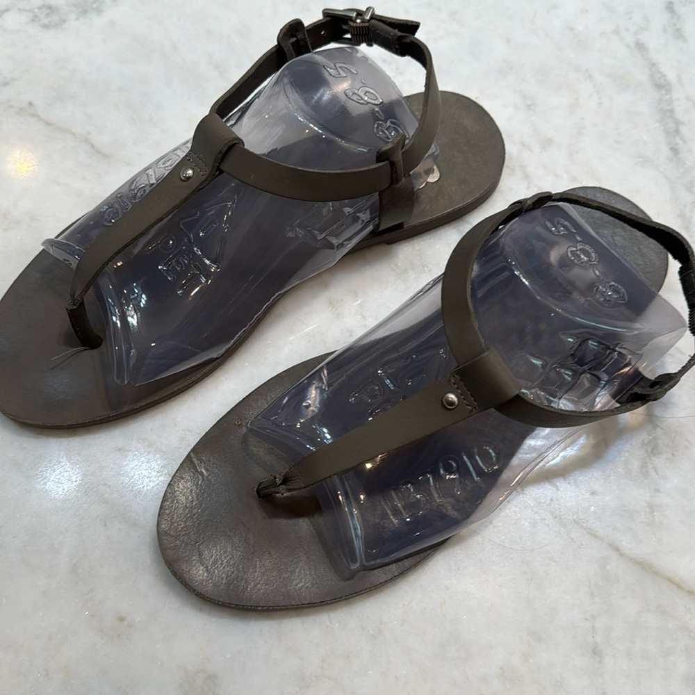 Taupe Gianni Bini sandals.